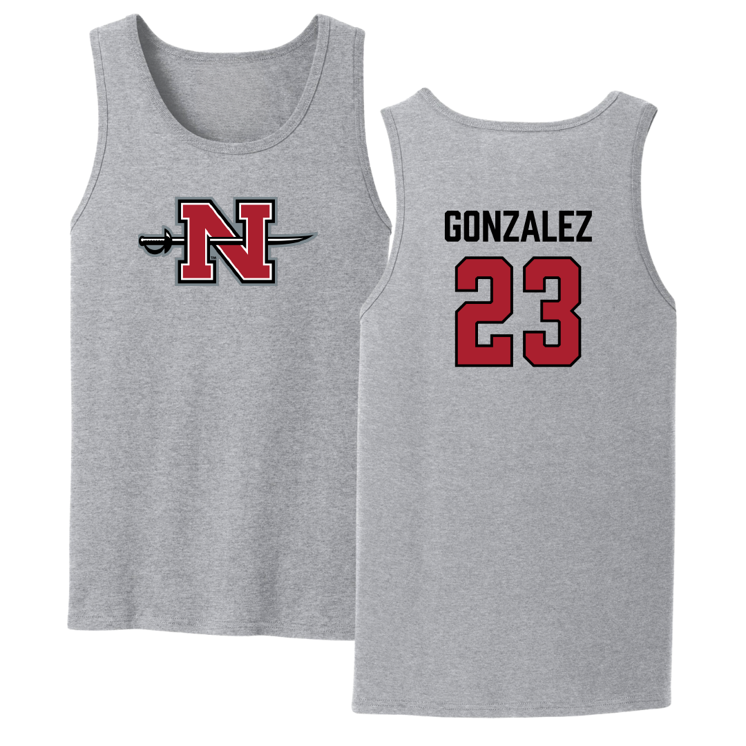 Nicholls State University Soccer Sport Gray Tank Top - #23 Hanah Gonzalez