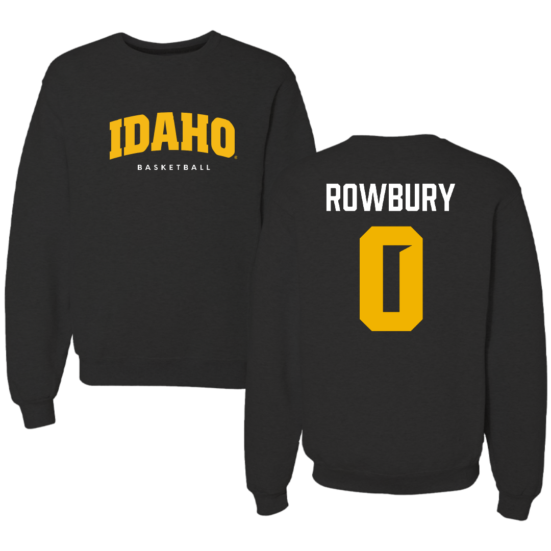 University of Idaho Basketball (M) Black Idaho Crewneck - #0 Brody Rowbury