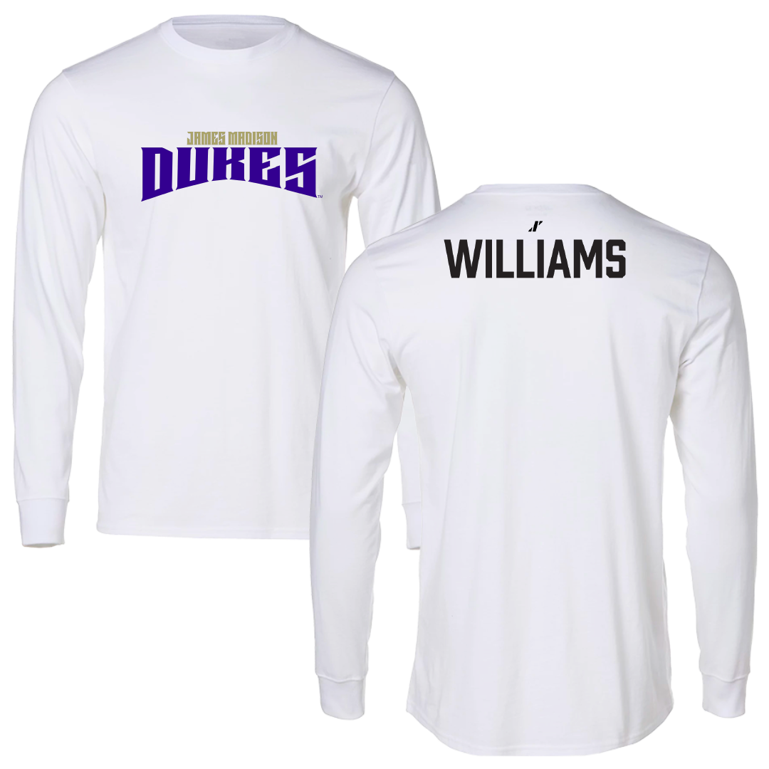 James Madison University Tennis White Classic Performance Long Sleeve - Sophie Williams