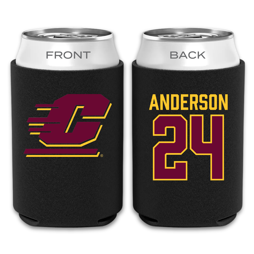 Central Michigan University Basketball Black Can Cooler - #24 Taylor Anderson