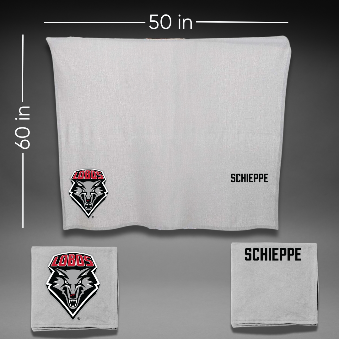 University of New Mexico TF and XC Gray Blanket - Peyton Schieppe