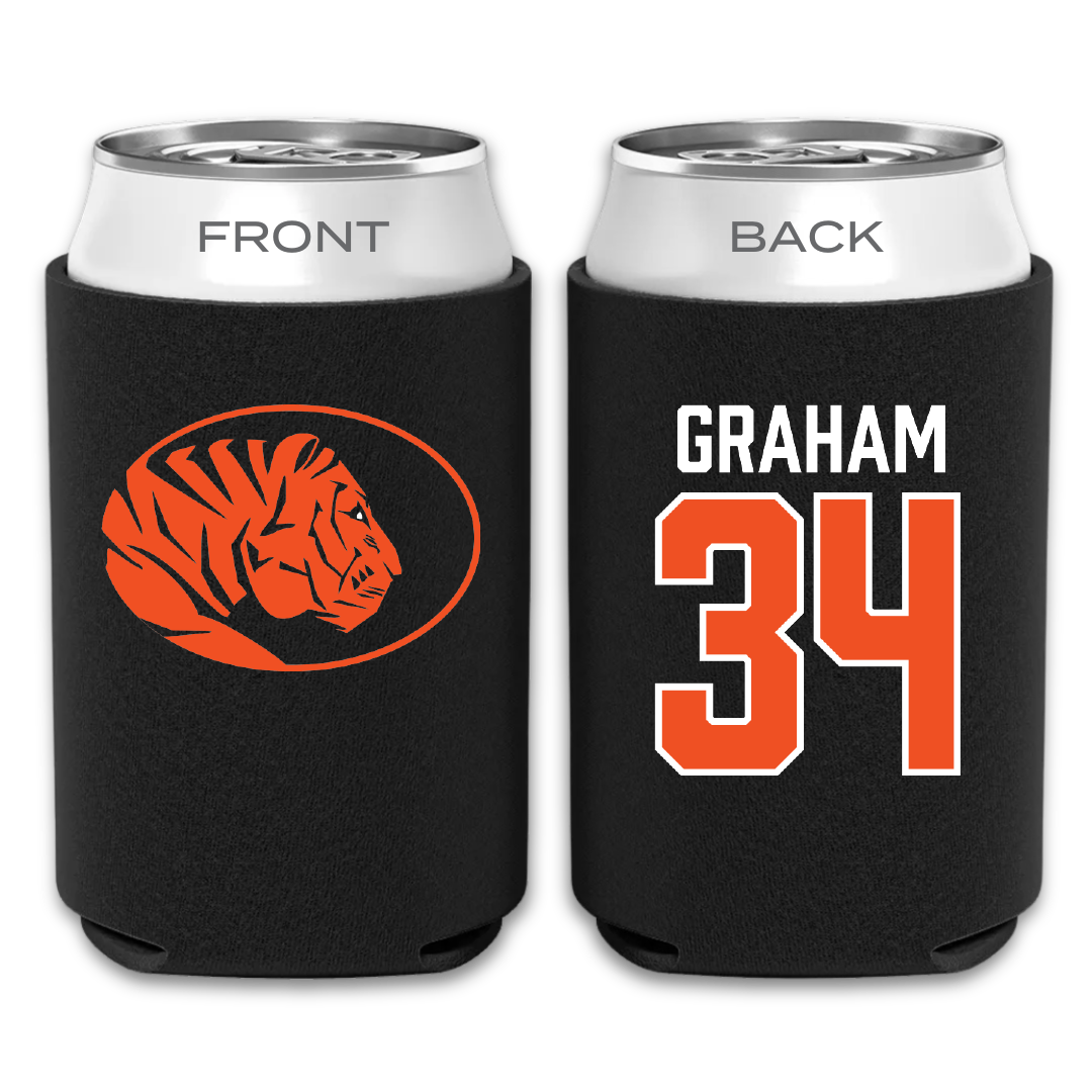 East Central University Football Black Can Cooler - #34 Joshua Graham