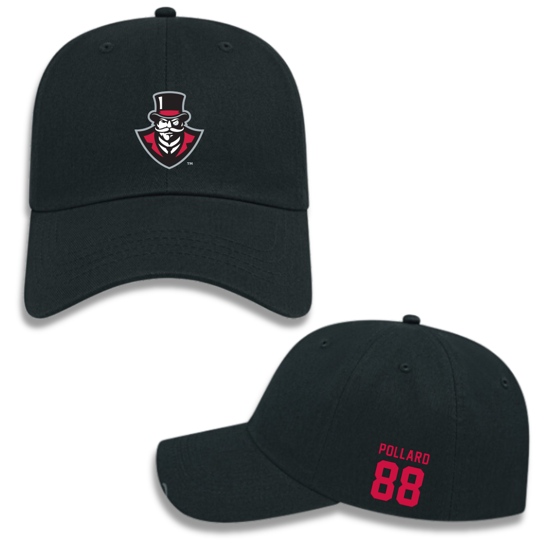 Austin Peay State University Baseball Black Hat - #88 Davin Pollard