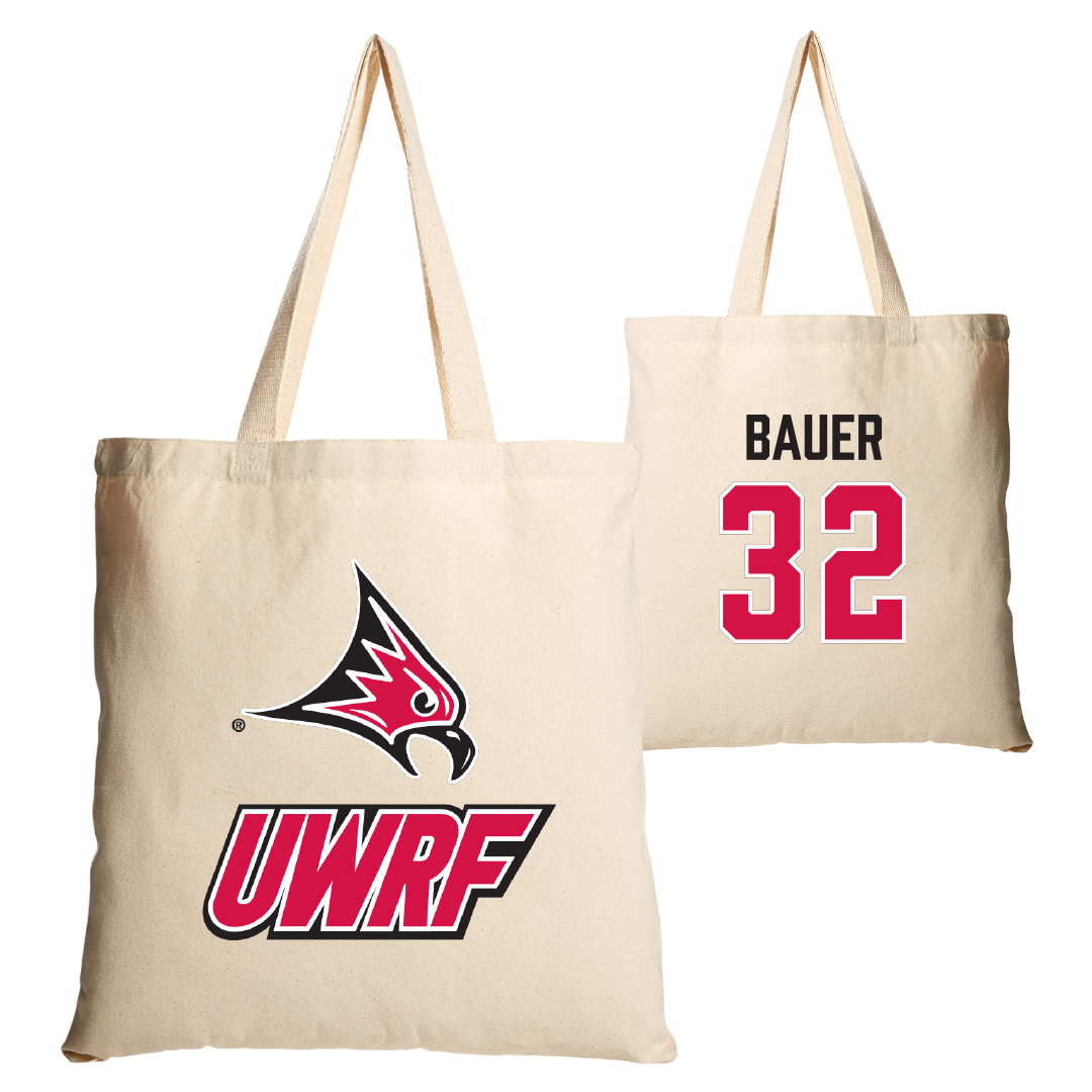 University of Wisconsin-River Falls Basketball Tan Canvas Tote Bag - #32 Brynn Bauer