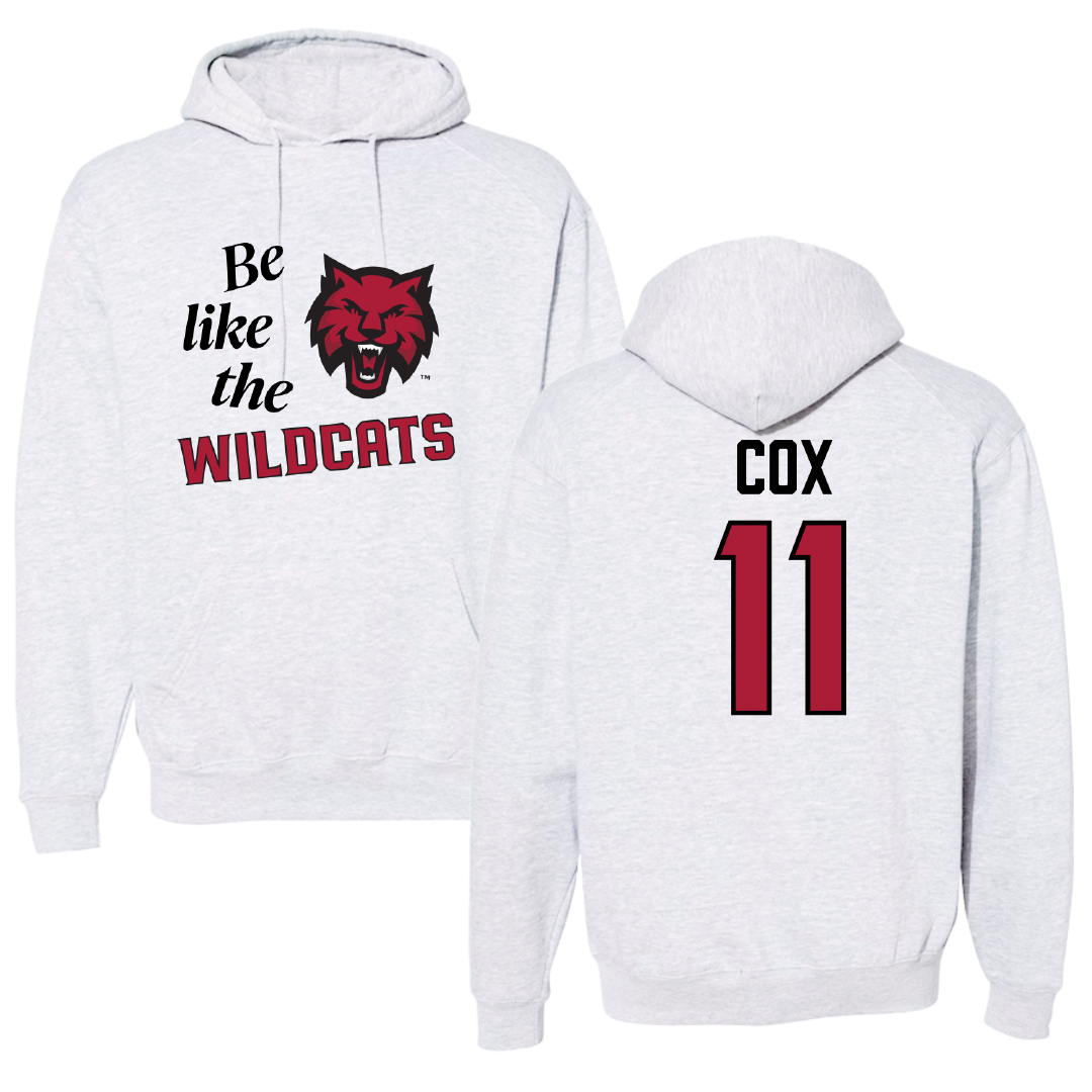 Central Washington University Volleyball Light Gray Be Like Us Hoodie - #11 Lacy Cox