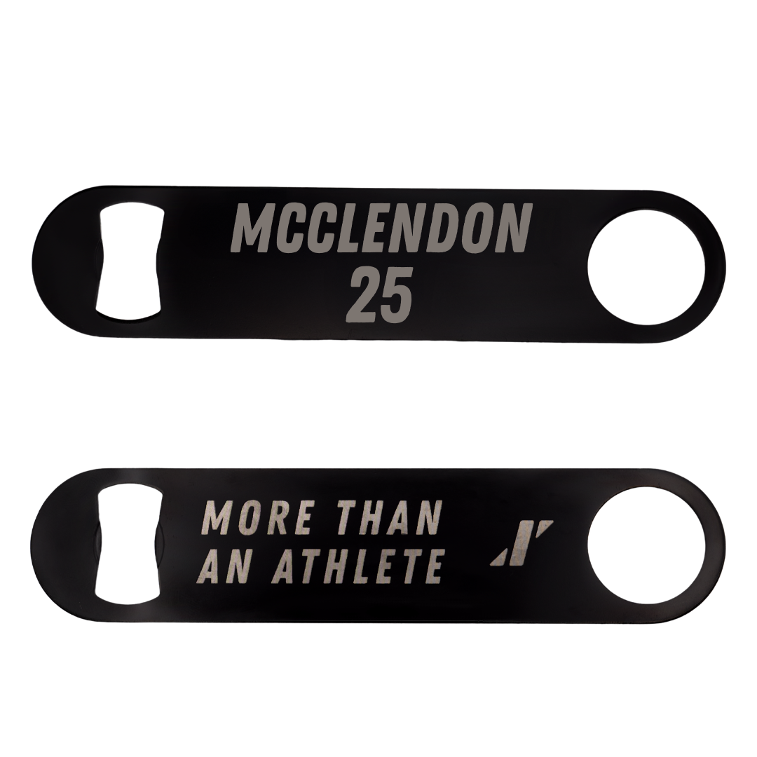Towson University Football Black Bottle Opener - #25 Cedric McClendon