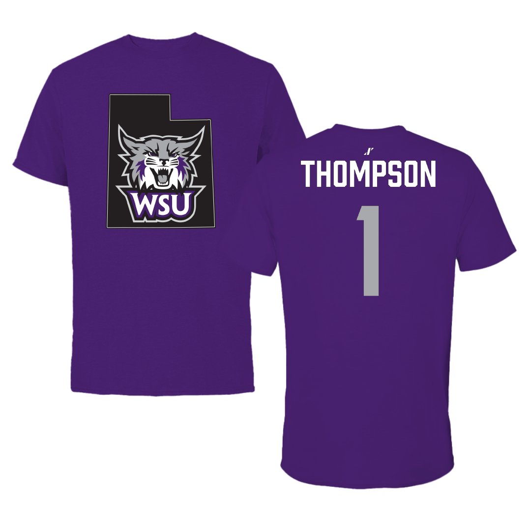 Weber State University Football Purple State Performance Tee - #1 Keahnist Thompson