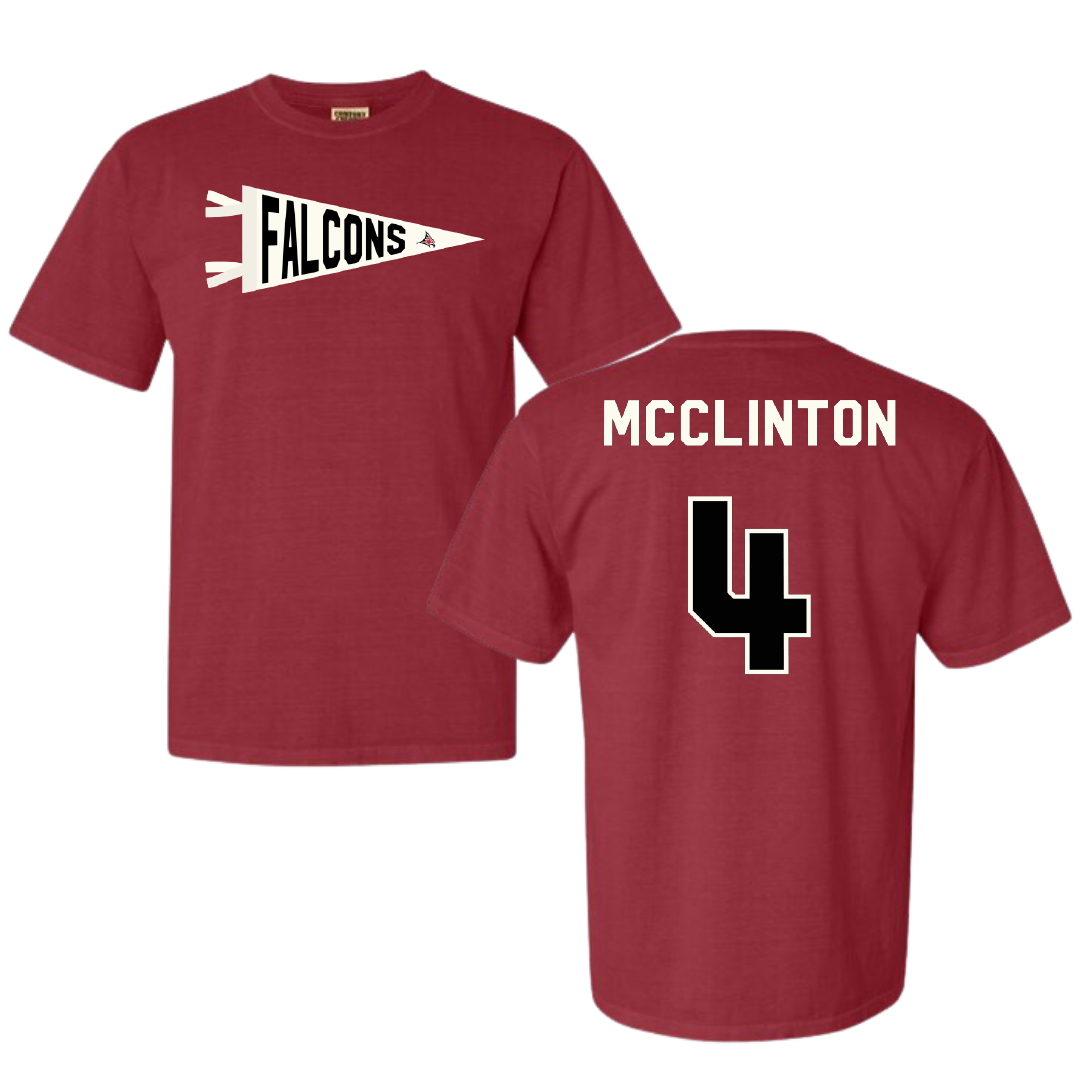 University of Wisconsin-River Falls Soccer Crimson Pennant Comfort Colors Tee - #4 Aliviah McClinton