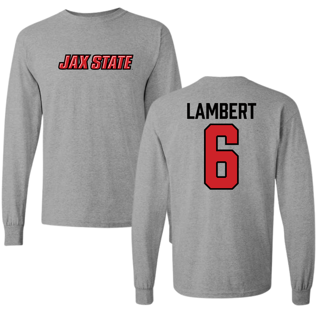 Jacksonville State University Football Sport Gray Long Sleeve - #6 Carter Lambert