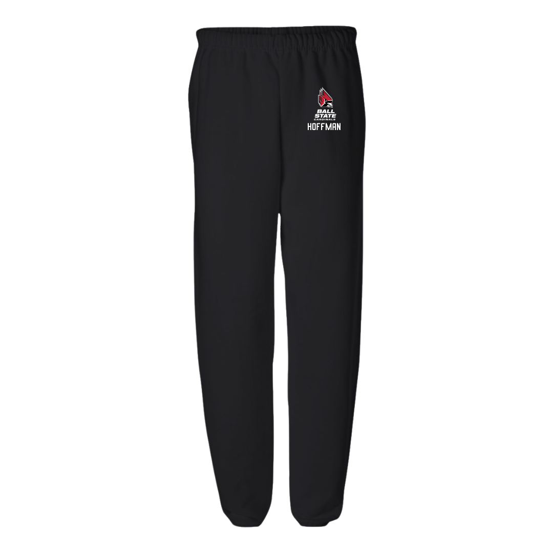 Ball State University Softball Black Sweatpants - #24 Jessica Hoffman