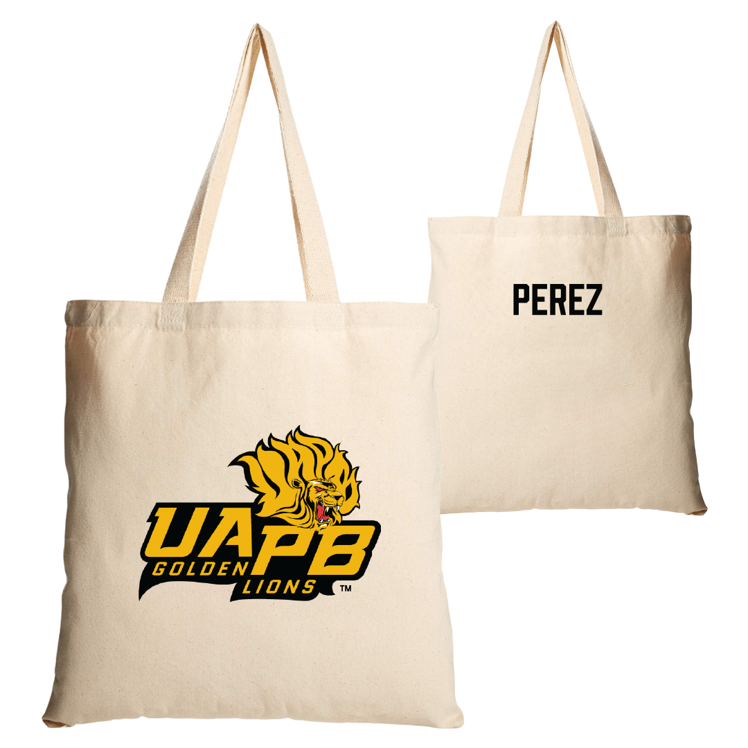 University of Arkansas-Pine Bluff Golf Tan Canvas Tote Bag - Angel Perez