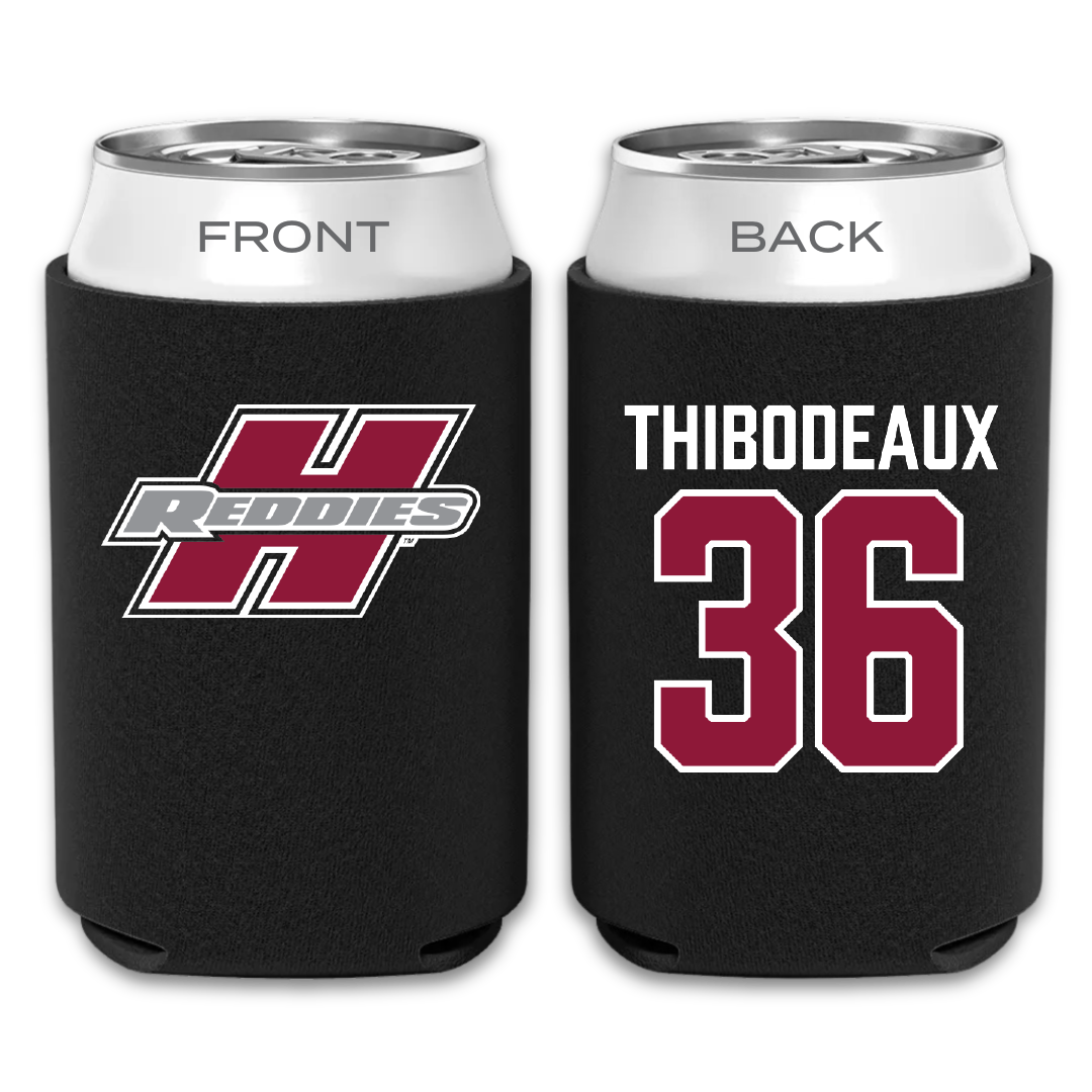 Henderson State University Football Black Can Cooler - #36 Eric Thibodeaux
