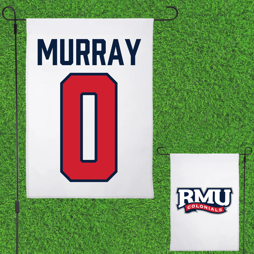Robert Morris University Soccer White Garden Flag - #0 Brenna Murray