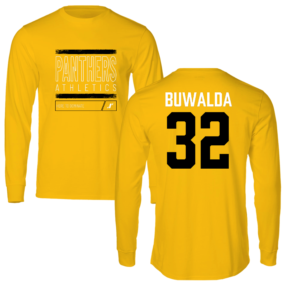 University of Wisconsin-Milwaukee Basketball Gold Dominate Performance Long Sleeve - #32 Jorey Buwalda