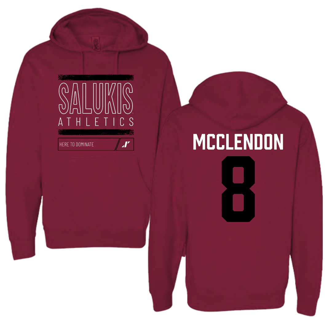 Southern Illinois University at Carbondale Football Maroon Dominate Hoodie - #8 Jeremiah McClendon