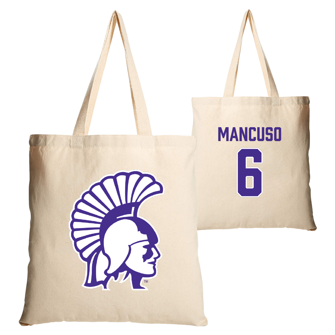 Winona State University Softball Tan Canvas Tote Bag - #6 Tiegan Mancuso