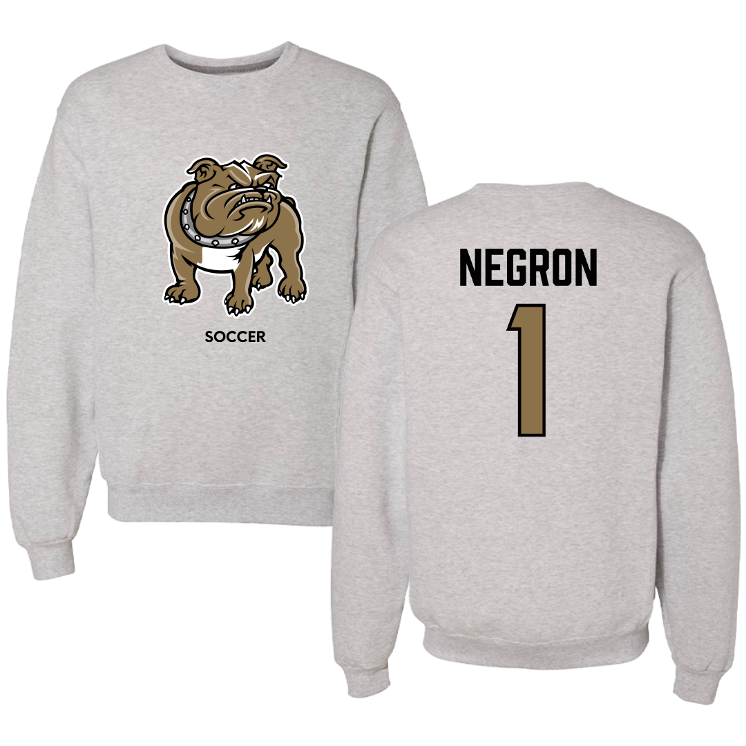 Bryant University Soccer (W) Light Gray Crewneck - #1 Selena Negron