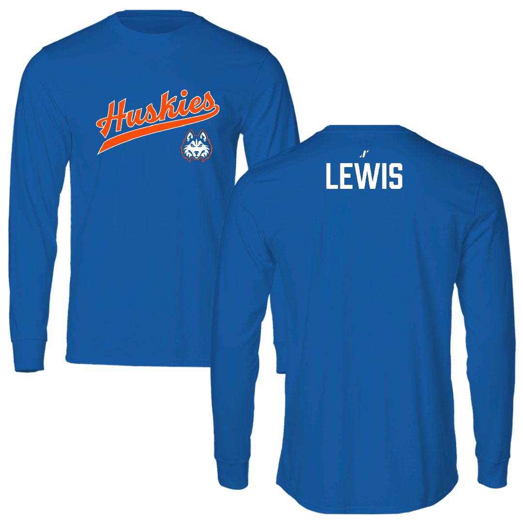 Houston Christian University Football Blue General Long Sleeve - Darius Lewis