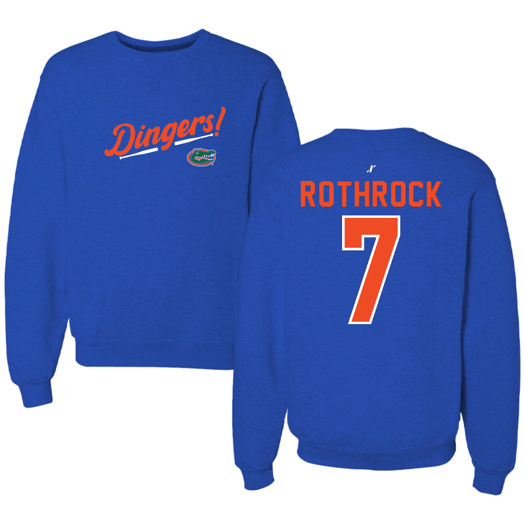 University of Florida Softball Blue Dingers Crewneck - #7 Keagan Rothrock