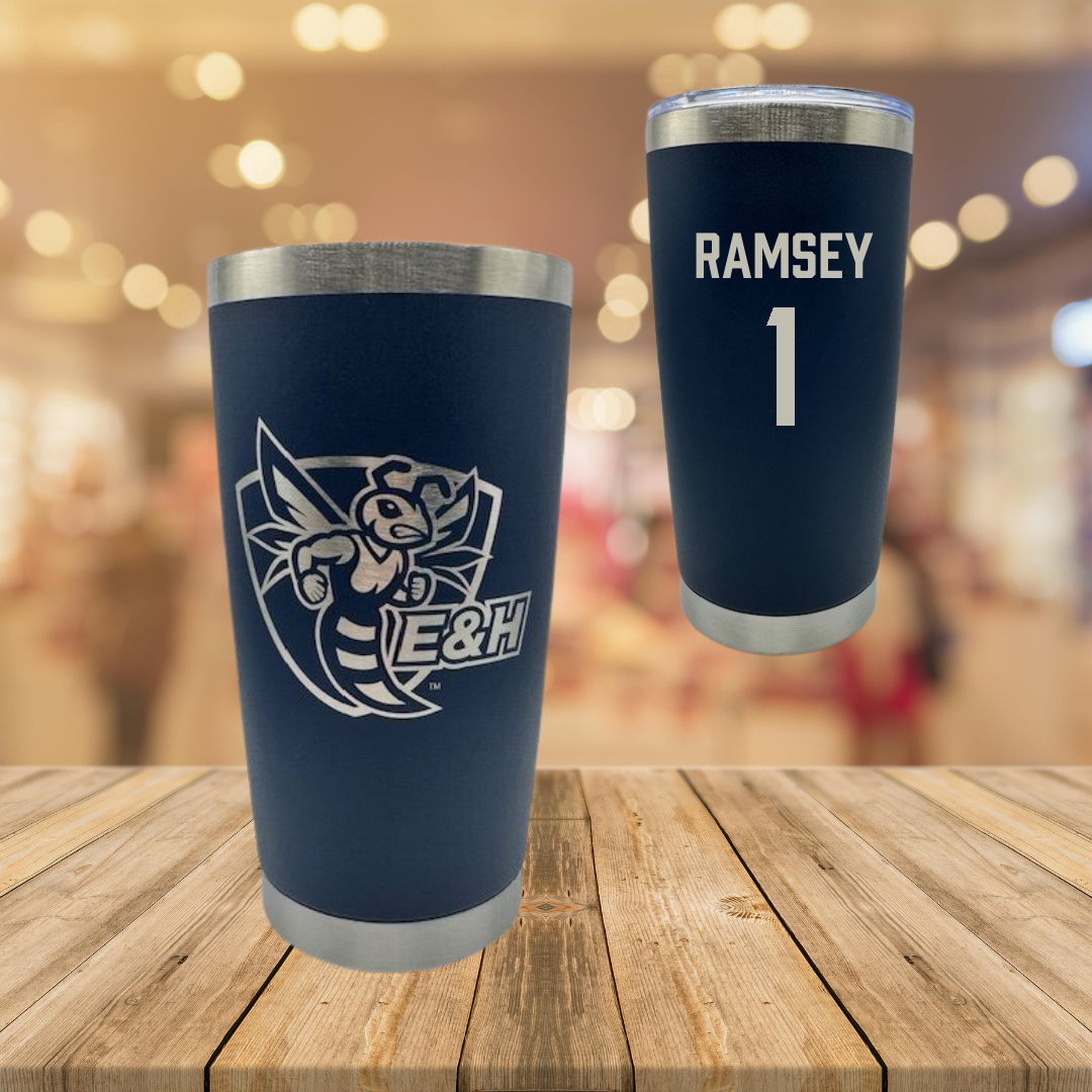 Emory & Henry College Basketball (W) Navy Stainless Steel Tumbler - #1 Lyndie Ramsey