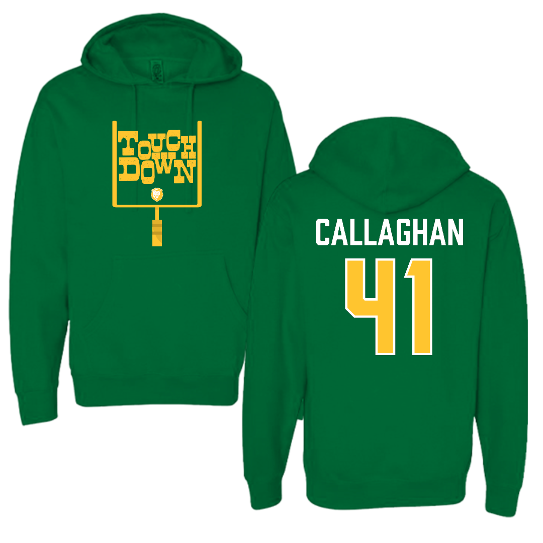 Southeastern Louisiana University Football Green Touchdown Hoodie - #41 Riley Callaghan