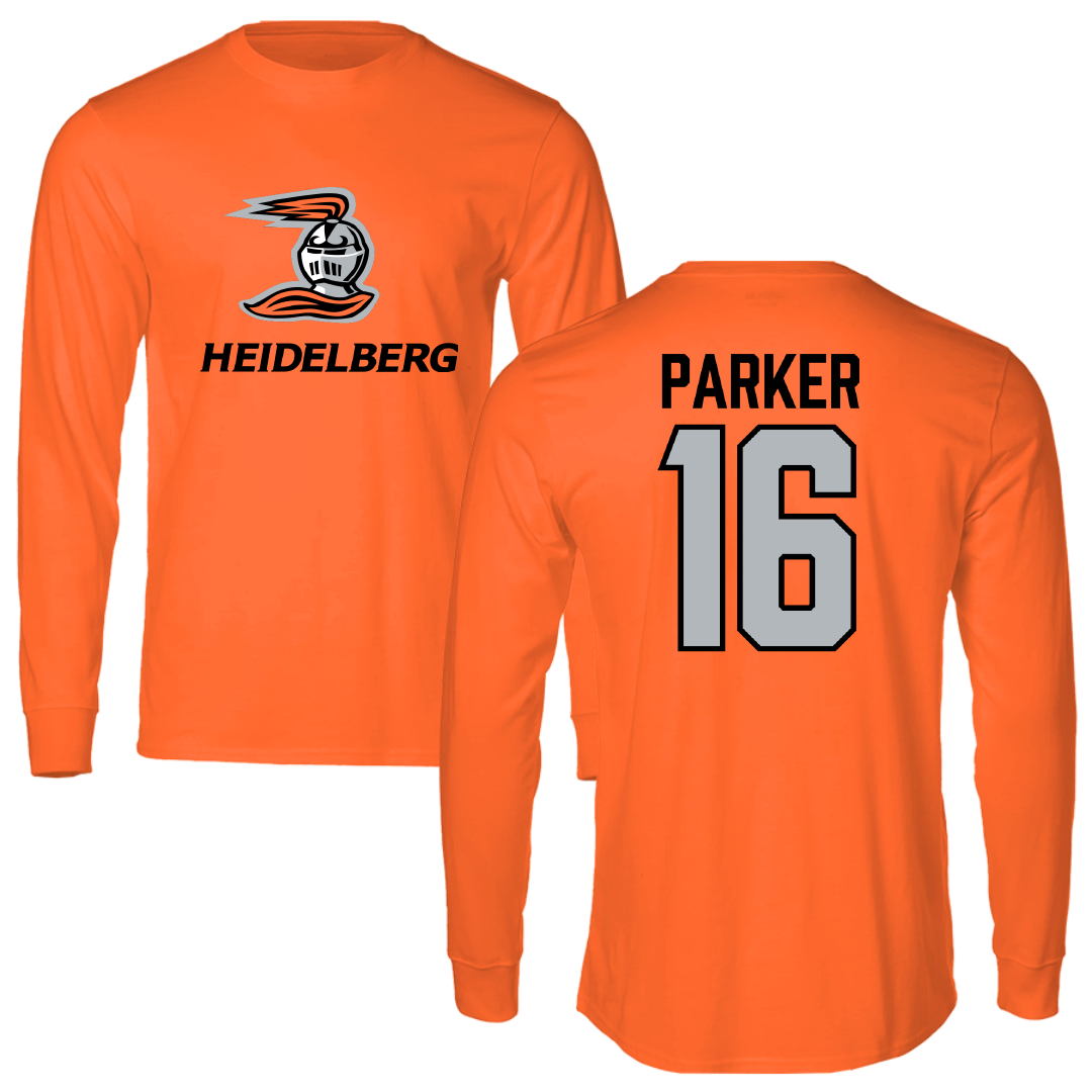 Heidelberg University Lacrosse Orange Long Sleeve - #16 Colin Parker