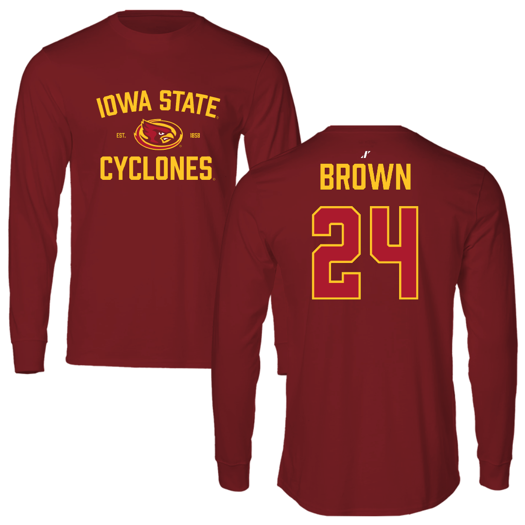 Iowa State University Basketball (W) Cardinal General Long Sleeve - #24 Addy Brown