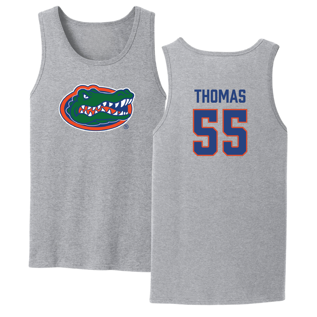 University of Florida Volleyball Sport Gray Tank Top - #55 Amaya Thomas