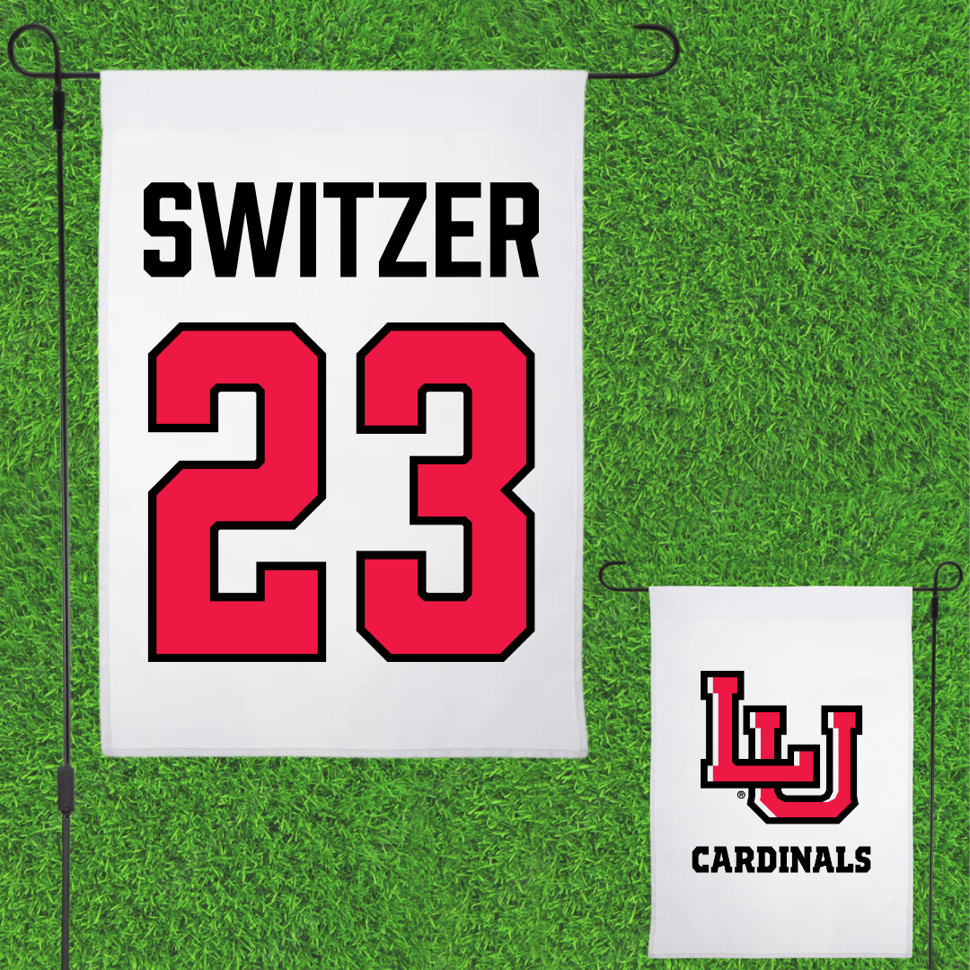 Lamar University Soccer White Garden Flag - #23 Anneliese Switzer