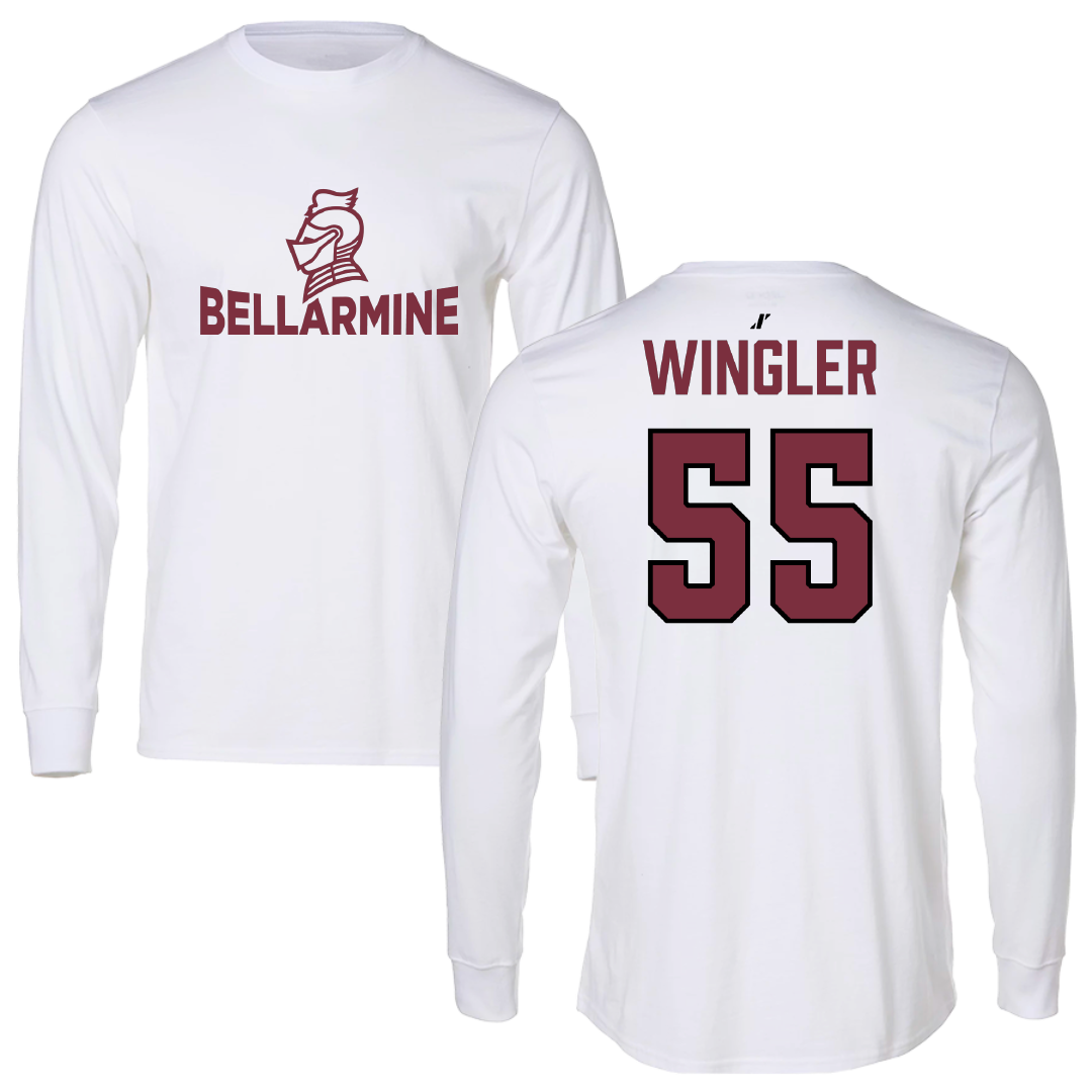 Bellarmine University Basketball (W) White Long Sleeve - #55 Kendall Wingler