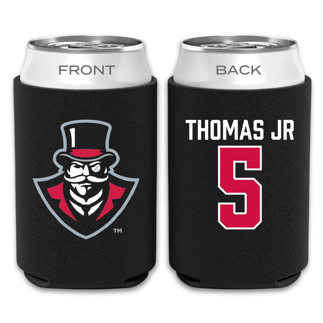 Austin Peay State University Football Black Can Cooler - #5 Rashaud Thomas Jr