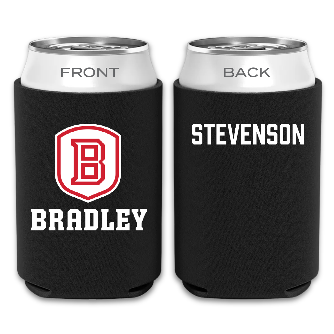 Bradley University Golf Black Can Cooler - Carter Stevenson
