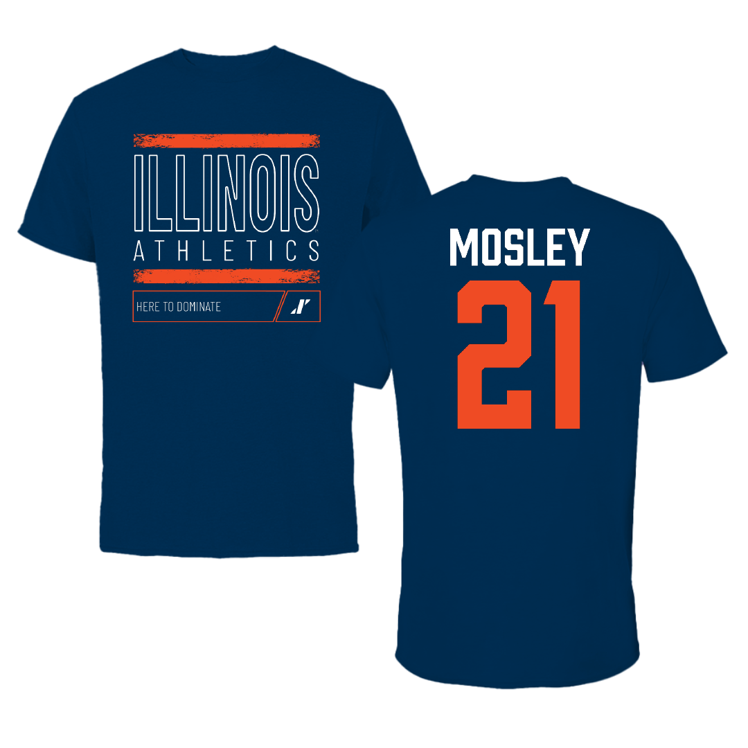 University of Illinois Softball Navy Dominate Tee - #21 Delaney Mosley