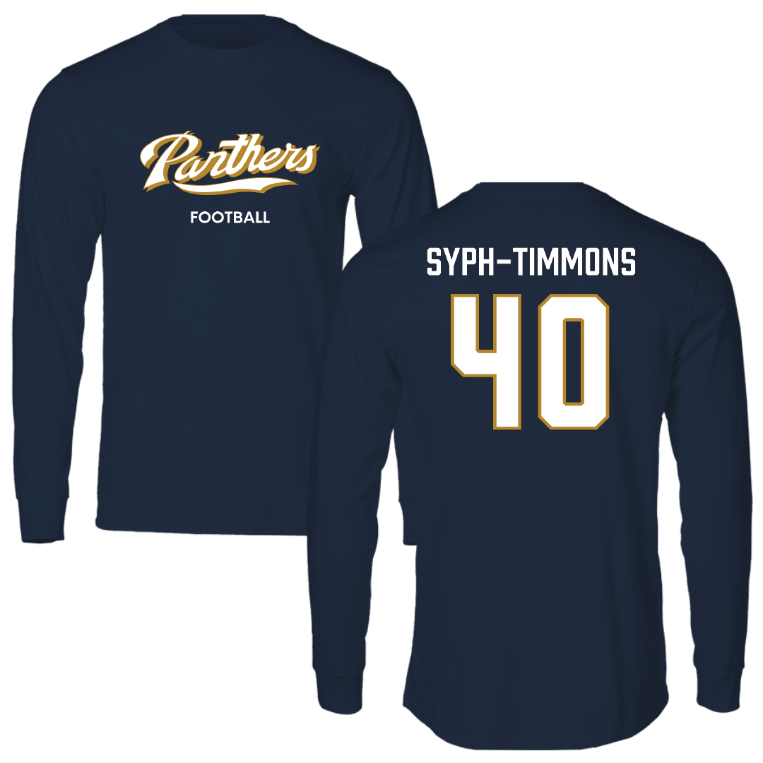 Florida International University Football Navy Long Sleeve - #40 Orlando Syph-Timmons