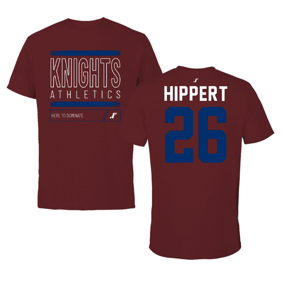 Fairleigh Dickinson University-Metropolitan Campus Lacrosse Maroon Dominate Performance Tee - #26 Kendal Hippert