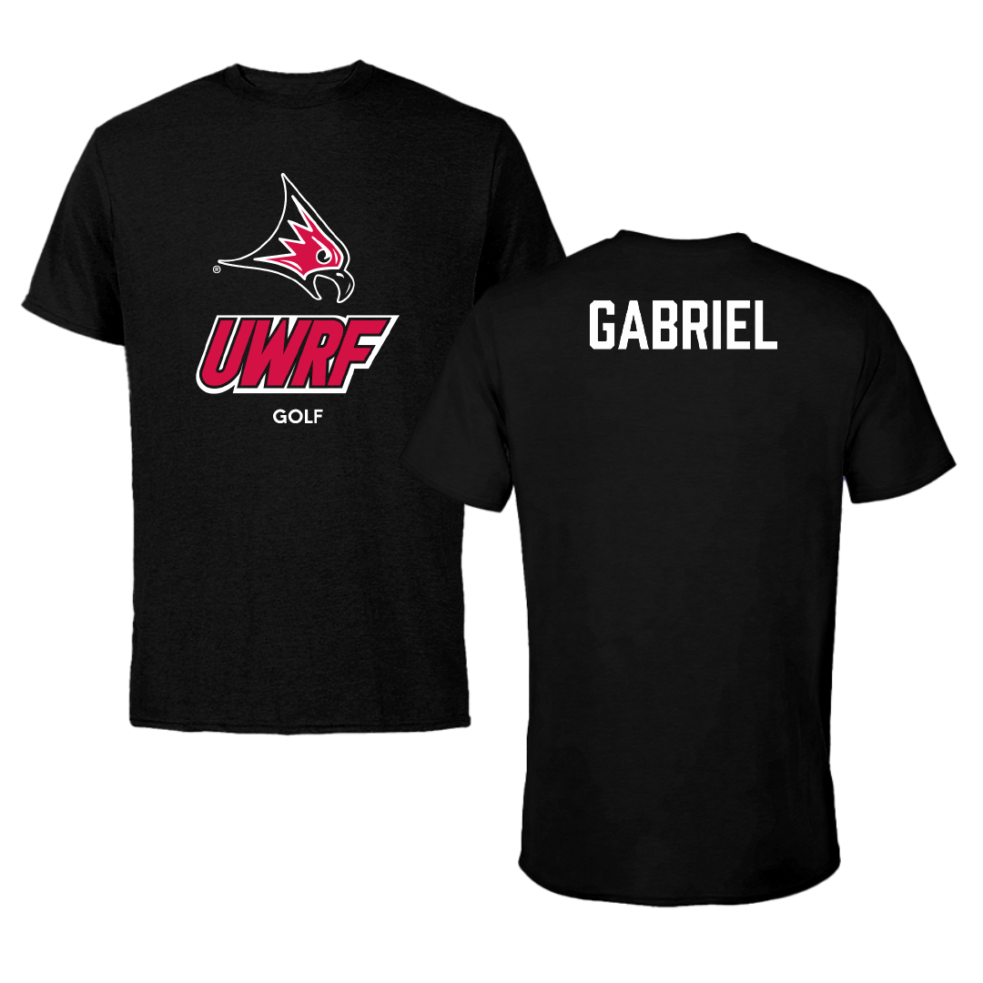 University of Wisconsin-River Falls Golf (W) Black Performance Tee - Grace Gabriel