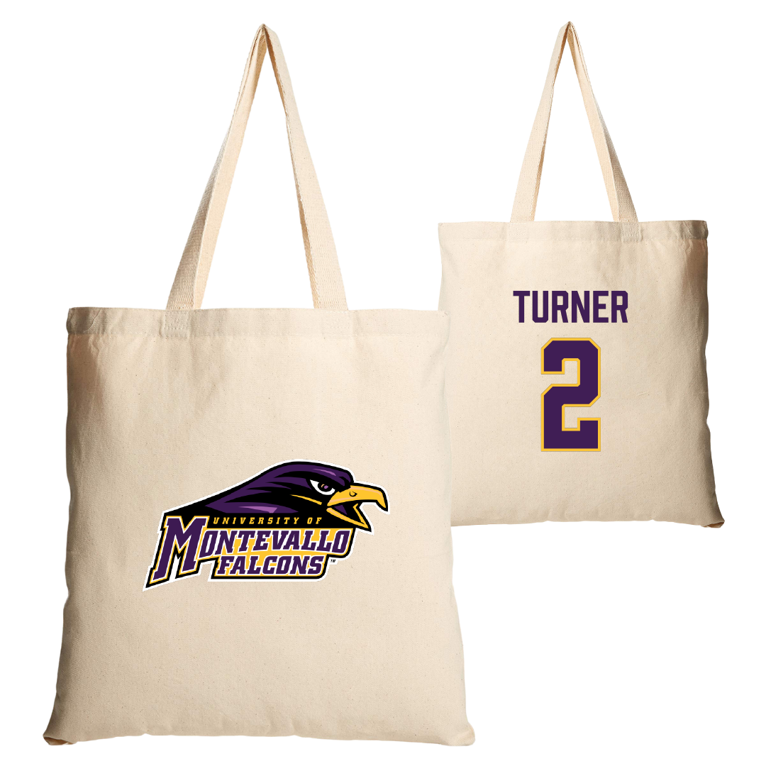 University of Montevallo Baseball Tan Canvas Tote Bag - #2 McGwire Turner