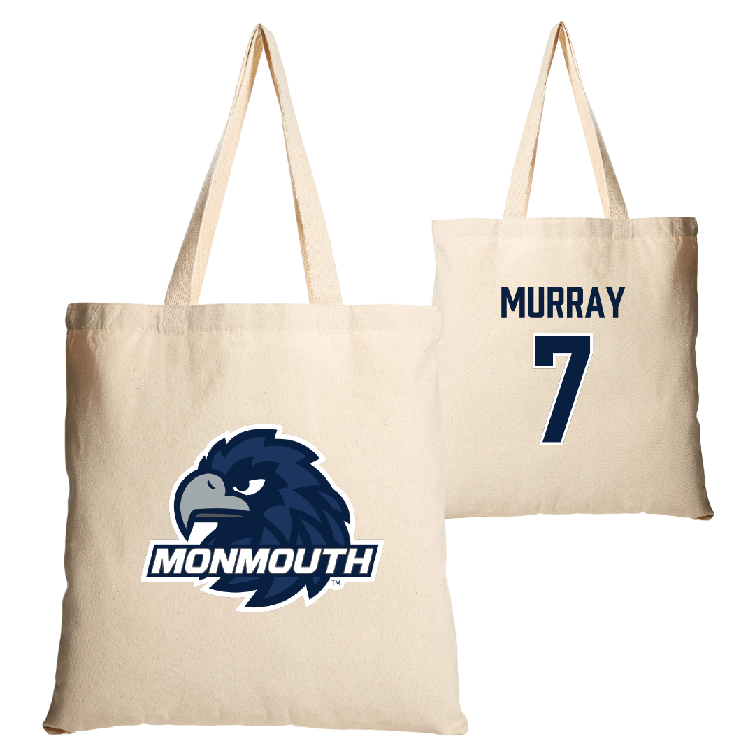 Monmouth University Basketball Tan Canvas Tote Bag - #7 Isabella Murray