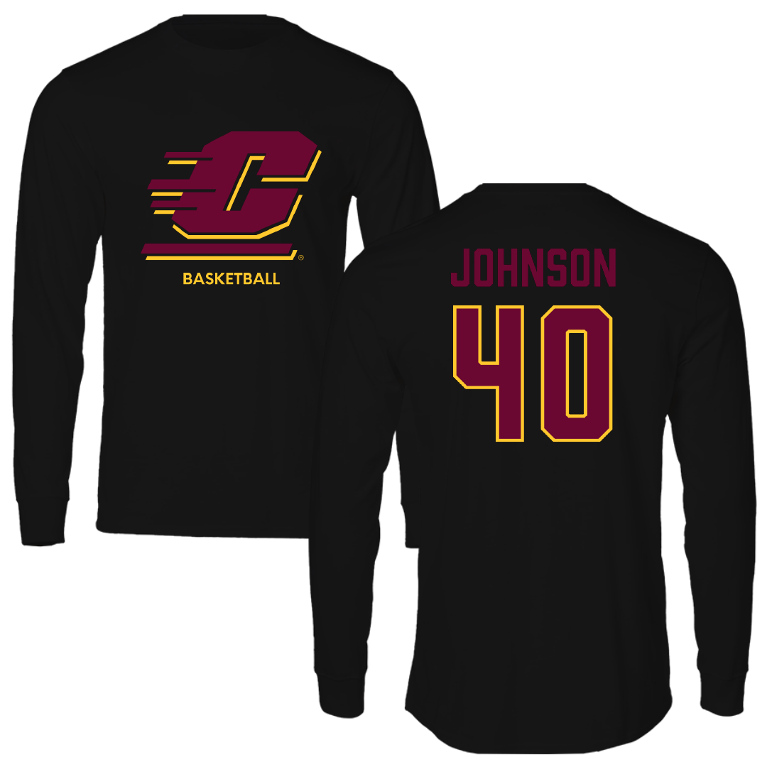 Central Michigan University Basketball (W) Black Performance Long Sleeve - #40 Taylor Johnson