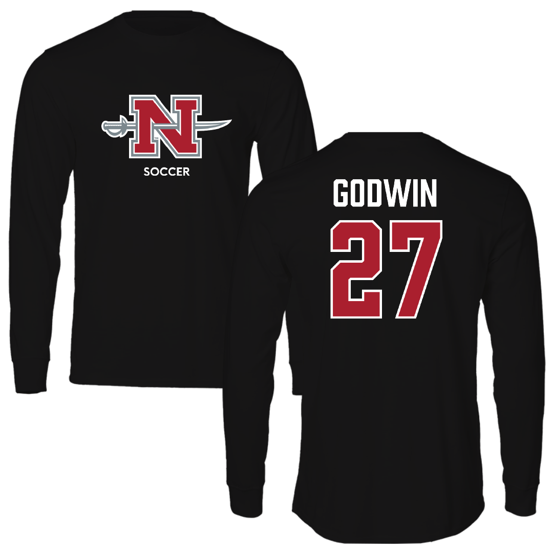Nicholls State University Soccer (W) Black Mascot Long Sleeve - #27 Emma Godwin