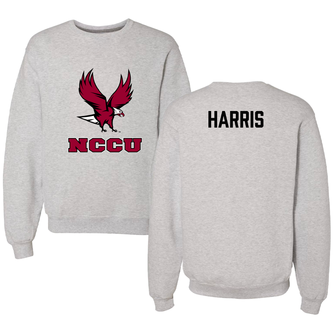 North Carolina Central University TF and XC Gray Crewneck - Jaeda Harris