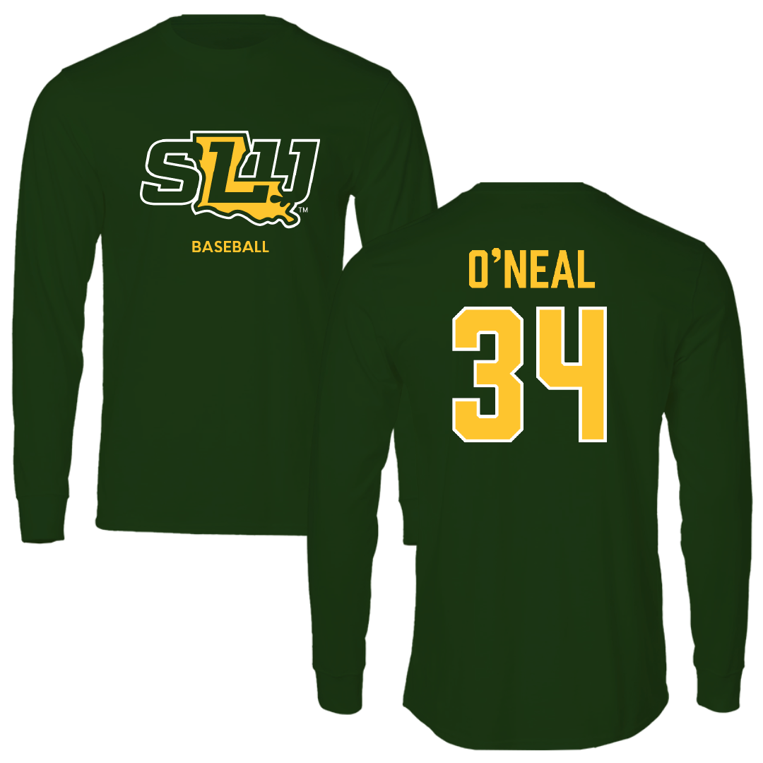 Southeastern Louisiana University Baseball Forest Green Long Sleeve - #34 Conner O’Neal