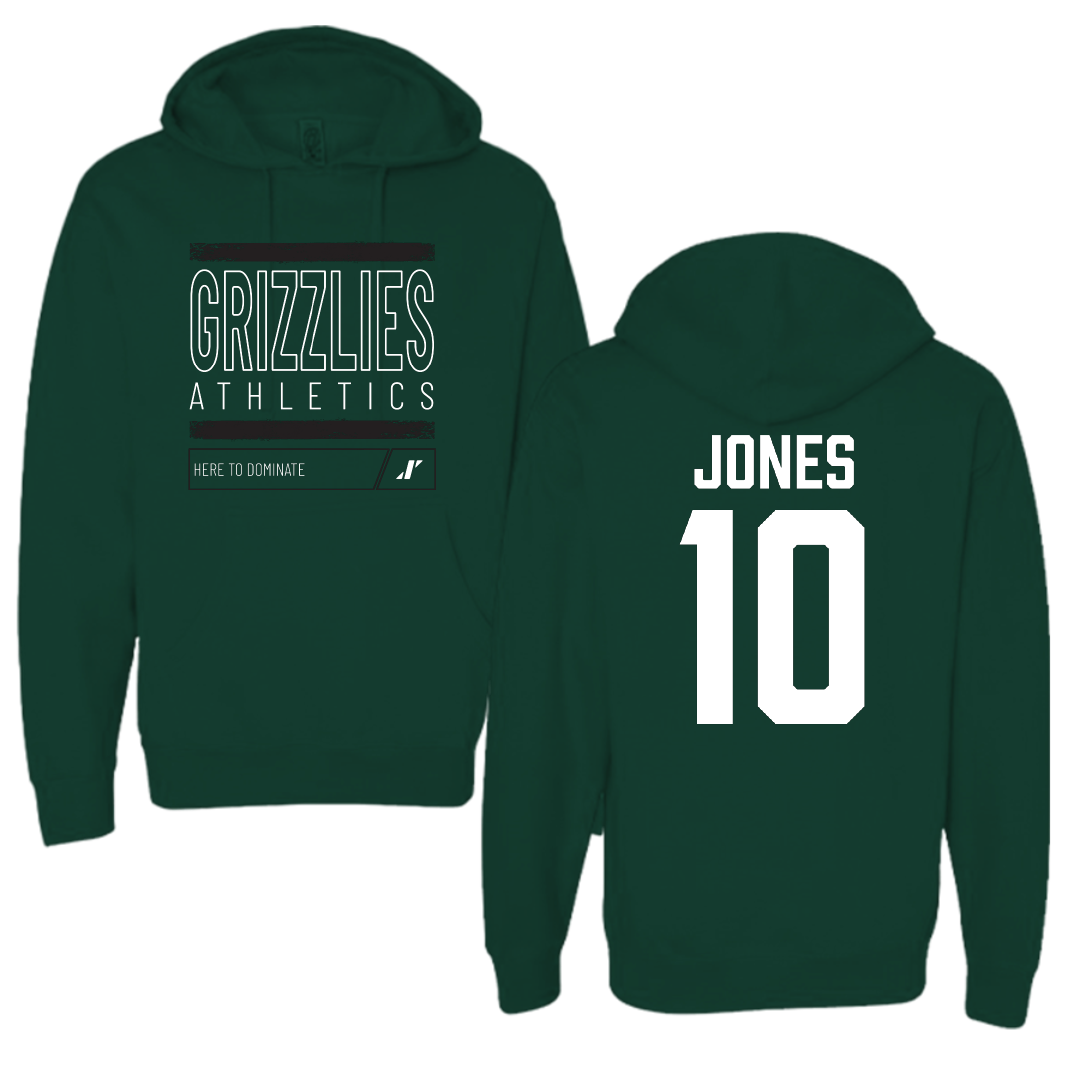 Adams State University Football Forest Green Dominate Hoodie - #10 Hayden Jones