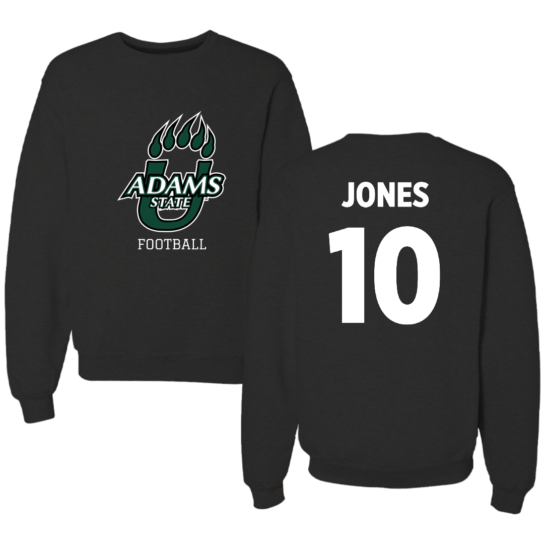 Adams State University Football Black State Crewneck - #10 Hayden Jones