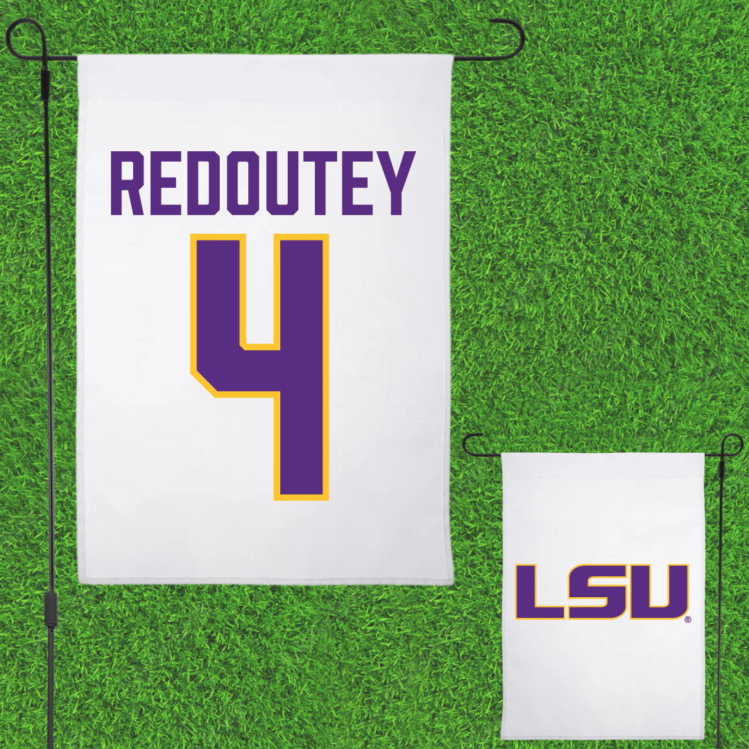 Louisiana State University Softball White Garden Flag - #4 McKenzie Redoutey