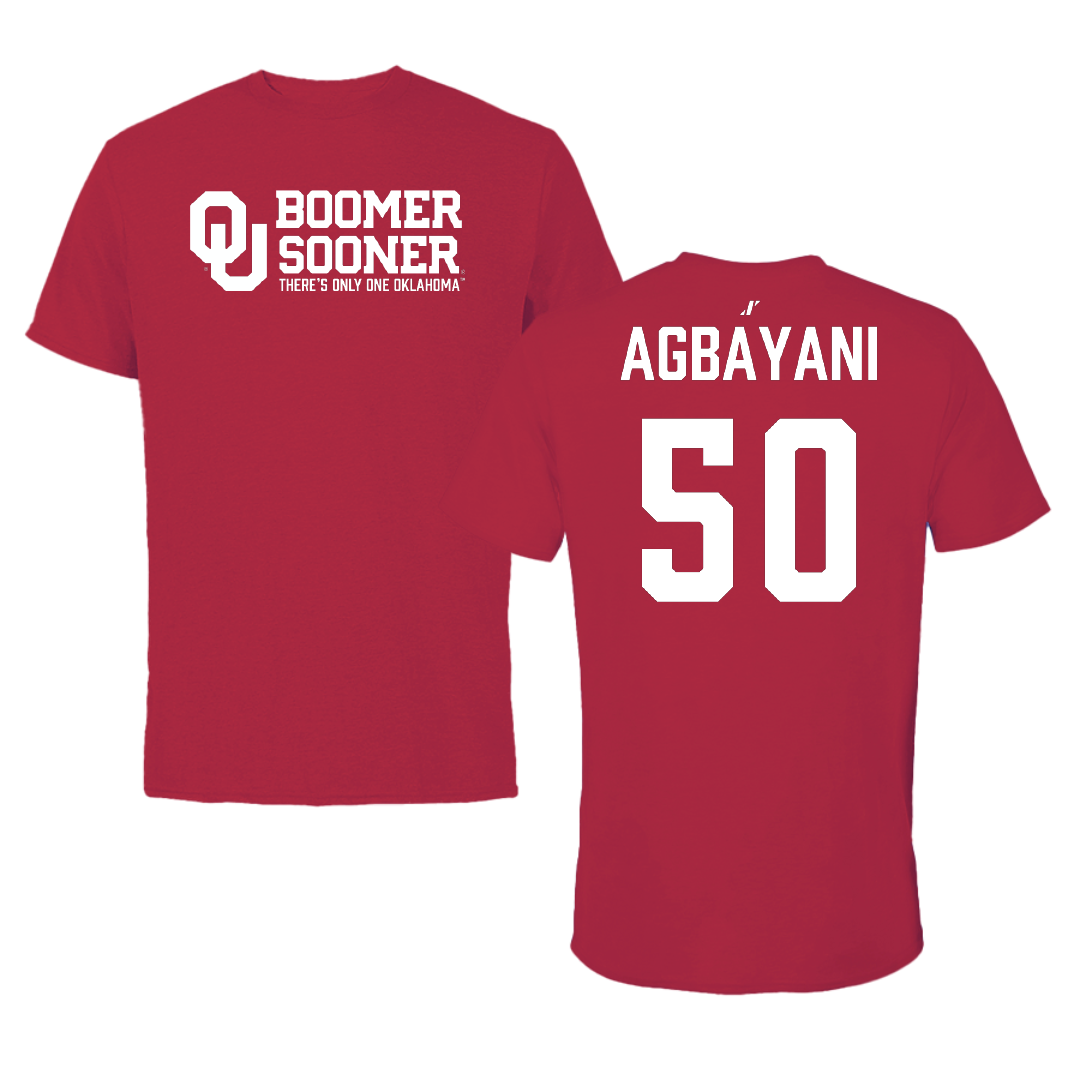 University of Oklahoma Softball Crimson General Tee - #50 Ailana Agbayani