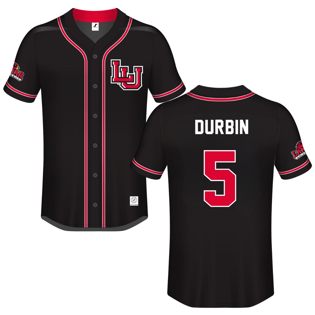 Lamar University Black Button-Down Jersey - #5 Beau Durbin