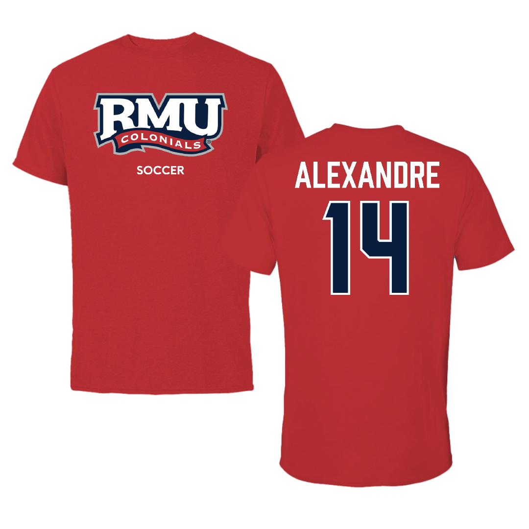 Robert Morris University Soccer (M) Red Colonials Tee - #14 Chase Alexandre