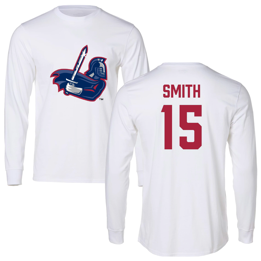 Sterling College Basketball White Performance Long Sleeve - #15 Julian Smith