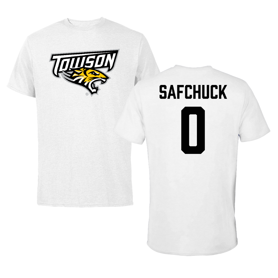 Towson University Lacrosse (W) White Performance Tee - #0 Savannah Safchuck